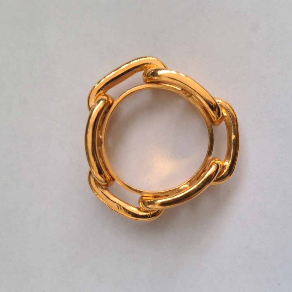 Hermes Logo Chained D'ancre Scarf Ring